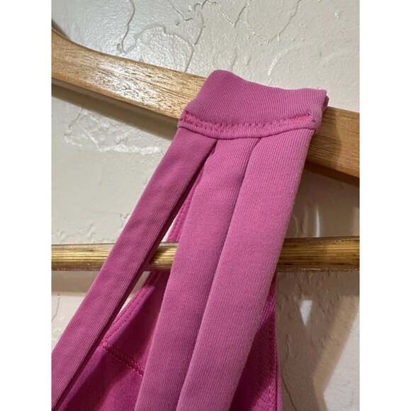 Lululemon Pink Sports Bra Size M Active Workout Yoga Gym Running Scoop Neck - Picture 15 of 15